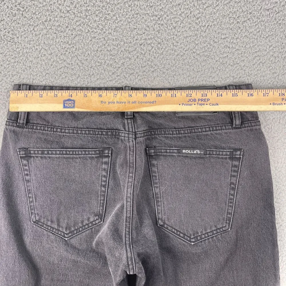 Rolla's Jeans Womens 30x32 Black Straight Leg Vintage Inspired Australian Denim - Picture 8 of 10
